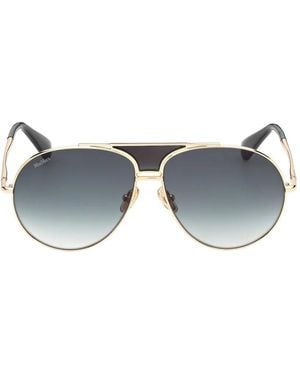 Max Mara Eyewear Zonnebril Met Piloten Montuur - Blauw