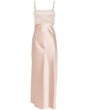 AYA MUSE Myra Lace-Panel Maxi Dress - White