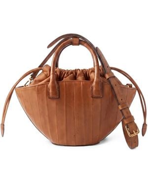Biaggini Small Le Mignon Panier Eel Skin Tote Bag - Brown