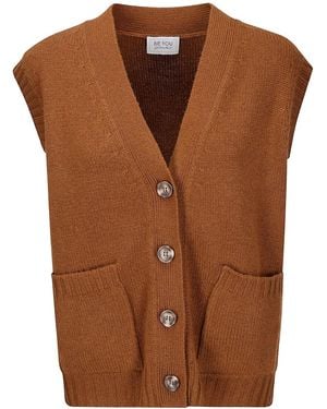 Be You Button Patch-Pocket Gilet - Brown
