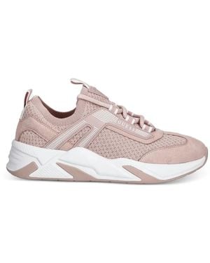 Guess Genga Laced Panel Sneakers - Pink
