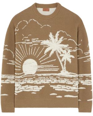 Alanui Beyond The Horizons Jumper - Brown