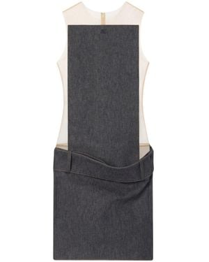 Courreges Illusion Denim Mini Dress - Black