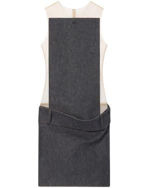 Courreges Abito Corto Illusion Denim - Nero