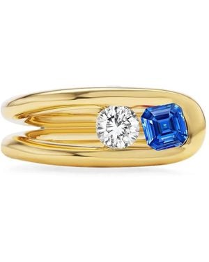 UNIFORM OBJECT Impact Sapphire And Diamond Ring - Metallic