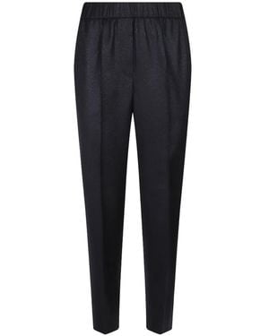 Peserico Bead-Embellished Elasticated-Waist Pants - Blue