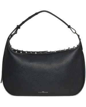 John Richmond Studded Shoulder Bag - Black