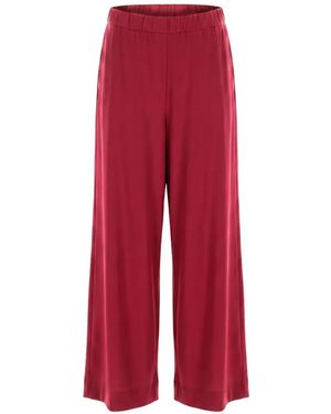 Max Mara Elasticated Wide-Leg Pants - Red