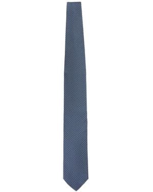 Lanvin Corbata Con Motivo - Azul
