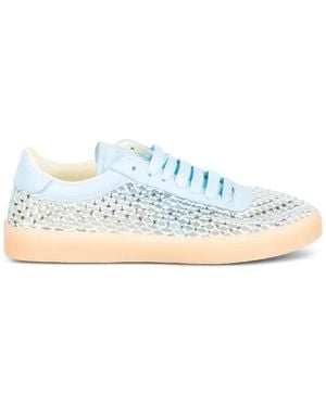 Back 70 Smart Strass Sky Crystal-Embellished Mesh Trainers - Blue