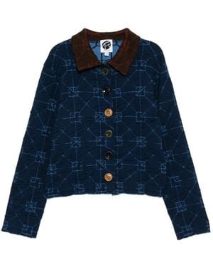YANYAN KNITS June Shrunken Work Jacket - Blue