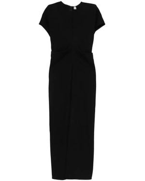 TOTEME Short-Sleeve Midi Dress - Black