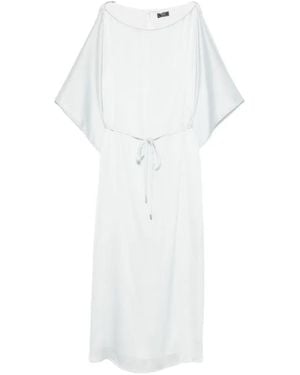 Peserico Satin-Finish Drawstring Midi Dress - White