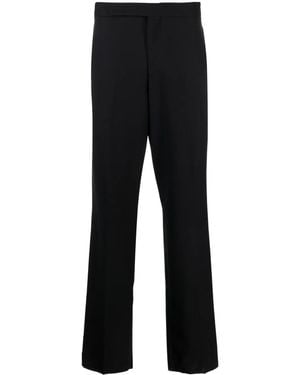 Lardini High-Waisted Wool Trousers - Black