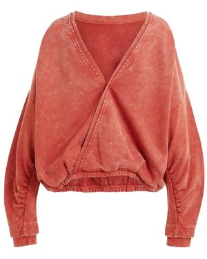 Essentiel Antwerp Gathered Open-Back Sweatshirt