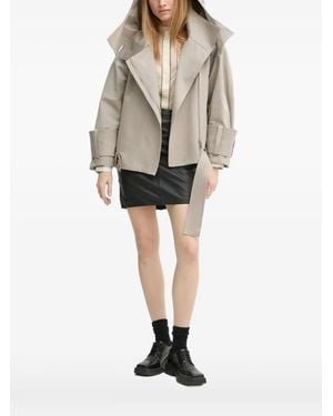 Aeron Hooded Belted Jacket - Natural