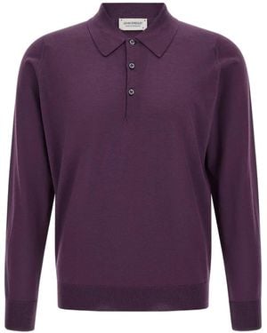 John Smedley Dorset Poloshirt - Lila
