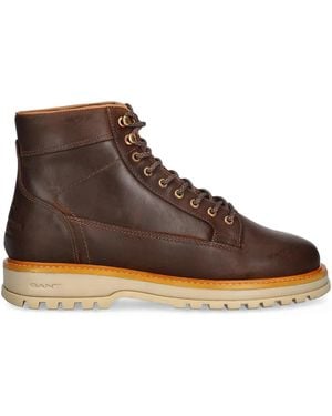GANT Lace-Up Lug-Sole Boots - Brown