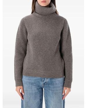 Fortela Jersey Leona De Canalé Con Cuello Vuelto - Gris