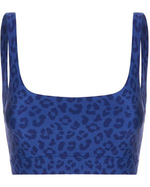 Monfusò Fuso Maculato Oberteil mit Leoparden-Print - Blau