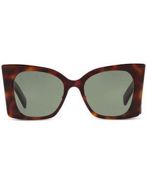 Saint Laurent Blaze Square-Frame Sunglasses - Green
