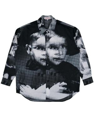 Walter Van Beirendonck Chemise À Motif Géométrique - Black
