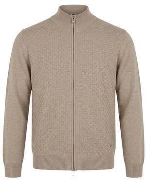 Tombolini Cardigan À Fermeture Zippée Et Effet Tressé - Gray
