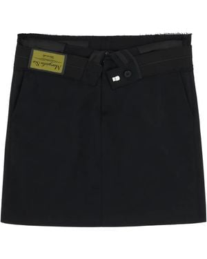 MM6 by Maison Margiela Belt A-Line Mini Skirt - Black