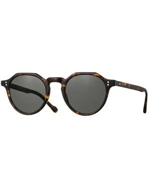 Eyevan 7285 Attache-E Geometric-Frame Sunglasses - Grey