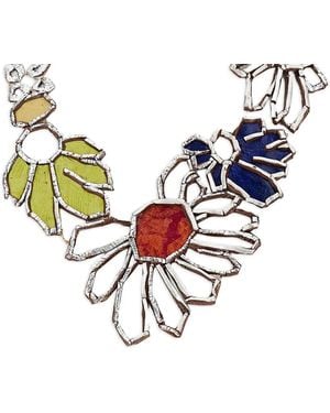 GFW Floral-Motif Necklace - Blue