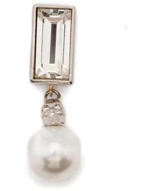 McQueen Faux-Pearl Embellished Earring - White