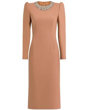 Jenny Packham Cora Long-Sleeve Midi Dress - Multicolour