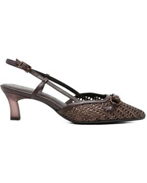 Tamaris Woven Court Shoes - Brown