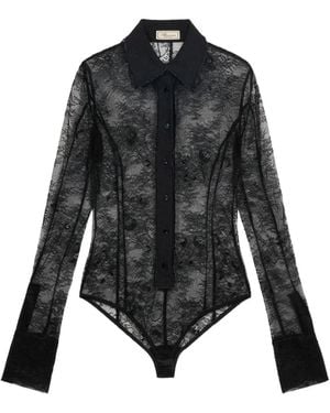 Blumarine Body Con Inserti - Nero