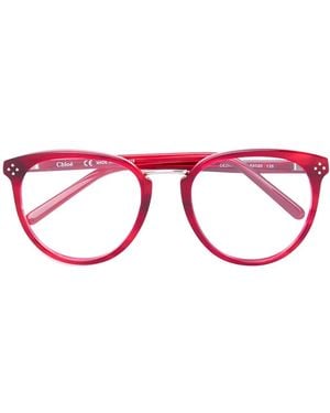 Chloé Gafas Con Montura Redonda - Rojo
