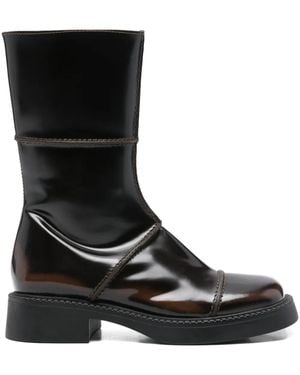 Miista 40Mm Dahlia Zip Boots - Black
