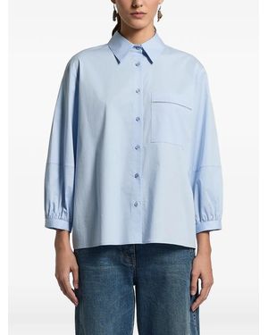 Peserico Chemise À Poche Poitrine - Blue