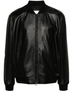 Closed Leather Bomber Jacket - Black