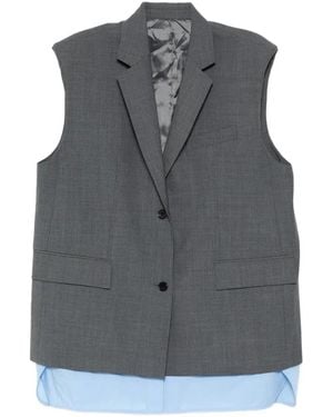 Juun.J Sleeveless Blazer - Grey