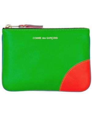 Comme des Garçons Super Fluo Leather Wallet - Green