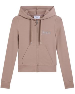 Juicy Couture Diamanté-Logo Zip-Through Hoodie - Pink