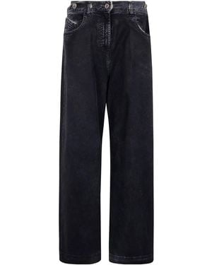 The Attico Double-Waistband Baggy Jeans - Blue