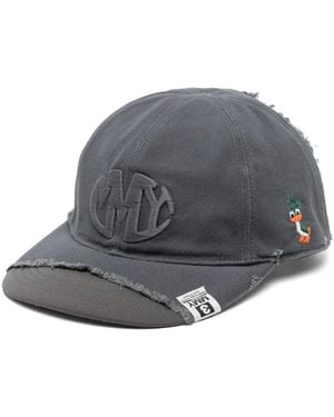 Maison Mihara Yasuhiro Baseballkappe mit Knitteroptik - Grau