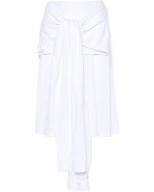 TOTEME Wrap-Waist Pleated Shorts - White