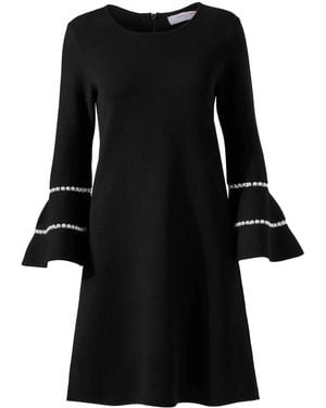 Carolina Herrera Abito Corto Con Perle - Nero