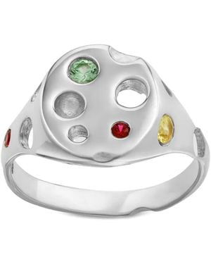 Bleue Burnham Signet cut-out ring - Blanco