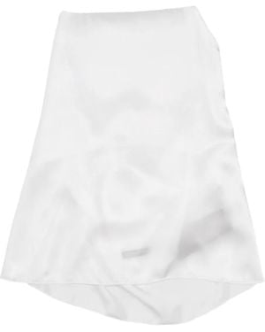 Ann Demeulemeester Open Back Satin Top - White