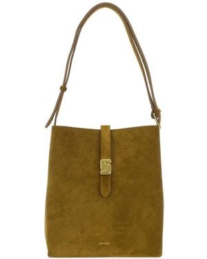 Soeur Buckle Strap Shoulder Bag - Green