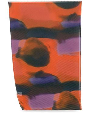 Homme Plissé Issey Miyake Dawn Abstract-Print Pleated Scarf - Orange