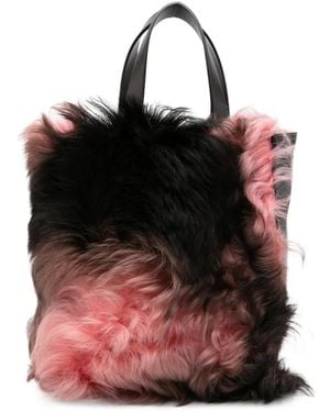 Marni Museo Soft Shearling Tote Bag - Black